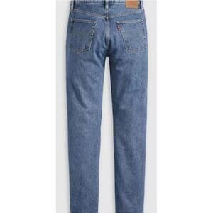 LEVIS WOMENS 501 ORIGINAL-FIT STRAIGHT SHINE THEO - Medium Blue - Size 27"